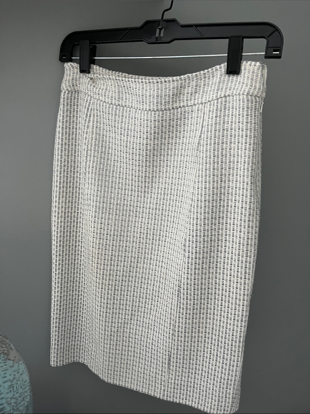 Etcetera White and Gray Tweed Pencil Skirt